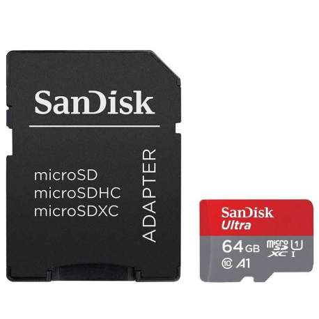 SANDISK MEMORY MICRO SDXC 64GB UHS-I W/A SDSQUA4-064G-GN6TA