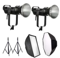 Aputure LS C300X/C300X LED Bi-Color S-type dubultais prožektoru komplekts ar softboksiem Noma