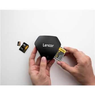 Atmiņas kartes - LEXAR CARDREADER MULTI-3-IN-1 SD/MICRO SD/CF - USB 3,1 (USB TYPE C) LRW500URB - ātri pasūtīt no ražotāja