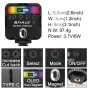 Mini LED šviesos šaltinis - PULUZ Pocket LED 2500-9000K+RGB Full Color Beauty Fill - купить сегодня в магазине и с доставкой