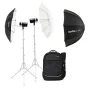 Zibspuldzes ar akumulatoru - Godox AD300PRO 2 flashes backpack kit with umbrellas and softbox - быстрый заказ от производителя