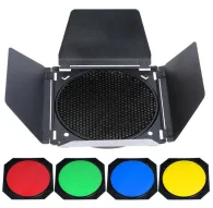 Barndoors Snoots & Grids - Godox BD-04 Barndoor Kit honeycomb Grid and 4 Color filters - buy today in store and with deliveryBarndoors Snoots & Grids - Godox BD-04 Barndoor Kit honeycomb Grid and 4 Color filters - buy today in store and with delivery