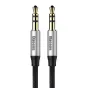 Audio vadi, adapteri - Baseus Yiven Audio 3.5mm uz 3.5mm Cable M30 1.5M Silver+Black - ātri pasūtīt no ražotāja
