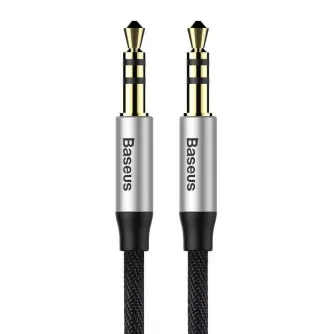 Audio vadi, adapteri - Baseus Yiven Audio 3.5mm uz 3.5mm Cable M30 1.5M Silver+Black - ātri pasūtīt no ražotāja