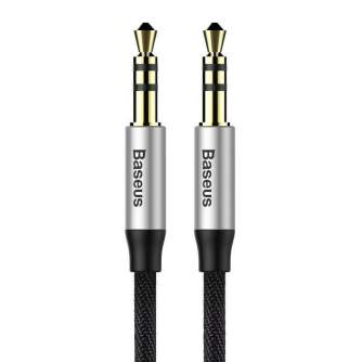 Аудио кабели, адаптеры - Baseus Yiven Audio 3.5mm to 3.5mm Cable M30 1.5M Silver+Black - быстрый заказ от производителя