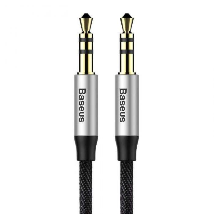 Audio cables, adapters - Baseus Yiven Audio 3.5mm to 3.5mm Cable M30 1.5M Silver+Black - quick order from manufacturer