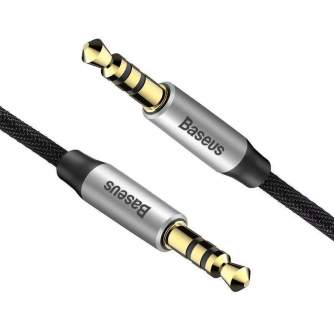Аудио кабели, адаптеры - Baseus Yiven Audio 3.5mm to 3.5mm Cable M30 1.5M Silver+Black - быстрый заказ от производителя