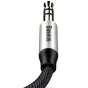 Audio vadi, adapteri - Baseus Yiven Audio 3.5mm uz 3.5mm Cable M30 1.5M Silver+Black - ātri pasūtīt no ražotāja