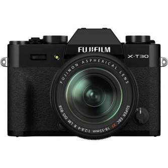 Bezspoguļa kameras - Fujifilm X-T30 II XF18-55 Kit Black (NEW) - perc šodien veikalā un ar piegādi