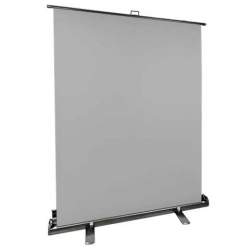 Background Set with Holder - StudioKing Roll-Up Background Screen FB-150200FGR 150x200 cm Grey - buy today in store and with delivery