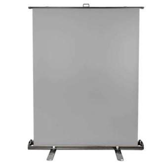 Background Set with Holder - StudioKing Roll-Up Background Screen FB-150200FGR 150x200 cm Grey - quick order from manufacturer