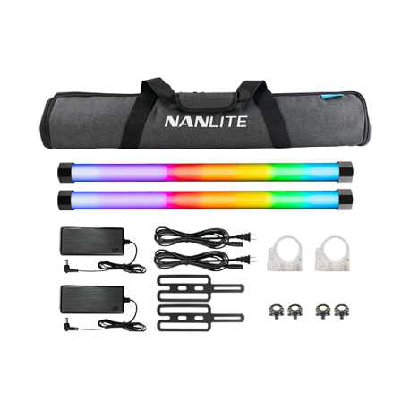 LED Gaismas nūjas - Nanlite Pavotube II 15X 2ft RGBWW LED Pixel Light Tube - 2 Light Kit - perc šodien veikalā un ar piegādi