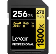 Memory Cards - Lexar memory card SDXC 256GB Professional 1800x UHS-II U3 V60 LSD1800256G-BNNNG - quick order from manufacturerMemory Cards - Lexar memory card SDXC 256GB Professional 1800x UHS-II U3 V60 LSD1800256G-BNNNG - quick order from manufacturer