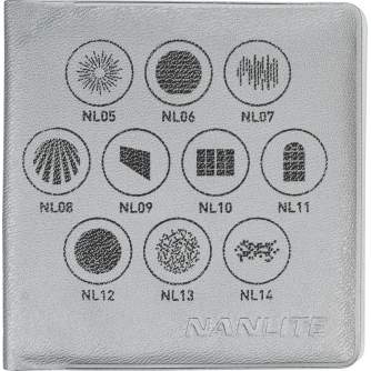 Barndoors Snoots & Grids - NANLITE GOBO SET 1 FOR PJ-FMM AS-GB-FMM-SET1 - quick order from manufacturer