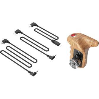 Accessories for rigs - SMALLRIG 3324 ROSETTE SIDE HANDLE WOOD WITH RECORD START/STOP REMOTE TRIGGER 3324 - quick order from manufacturer
