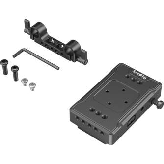 Accessories for rigs - SMALLRIG 3498 BATTERY ADAPTER PLATE V-MOUNT (BASIC VERSION) WITH DUAL ROD CLAMP 3498 - quick order from manufacturer