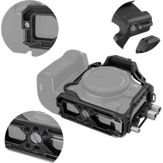 Ietvars kameram CAGE - SMALLRIG 3656 BLACK MAMBA HALF CAGE & CABLE CLAMP FOR CANON R5/R6 3656 - ātri pasūtīt no ražotāja