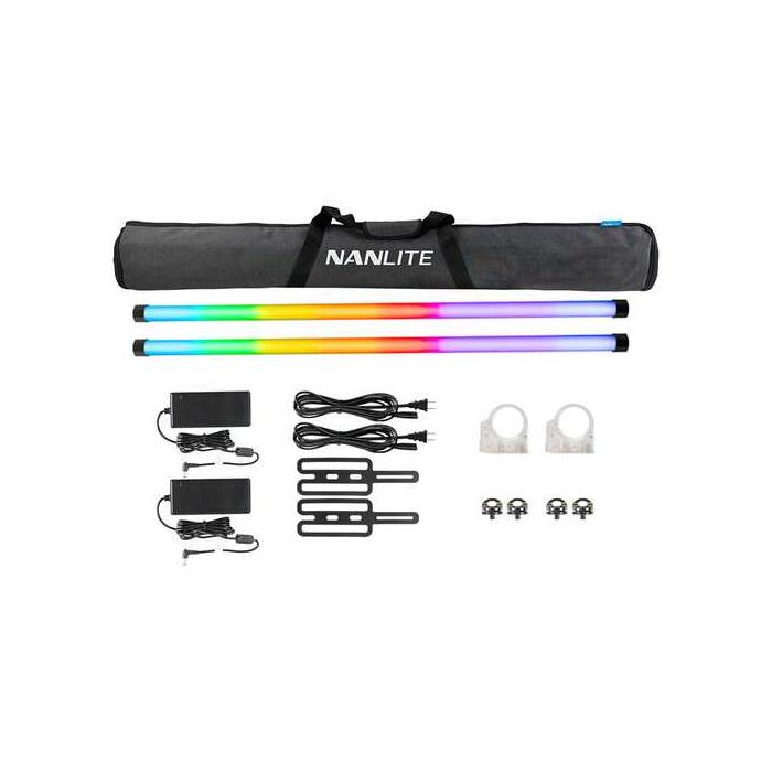 Discontinued - Nanlite PavoTube II 30X RGBWW LED Pixel Tube 2-Light Kit with Internal Battery