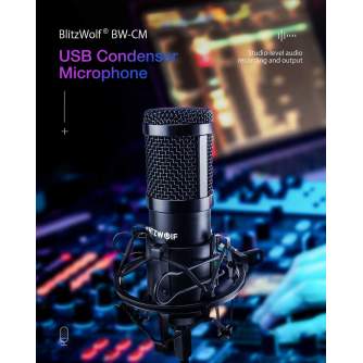 Микрофоны - Blitzwolf BW-CM Microphone USB Condenser - купить сегодня в магазине и с доставкой