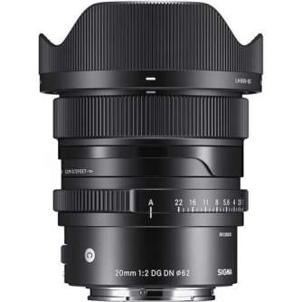 Objektīvi - Sigma 20mm F2 DG DN [Contemporary] lens for Sony-E - быстрый заказ от производителя