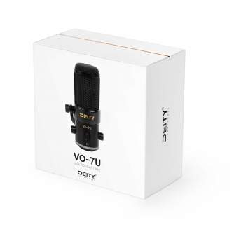Microphones - Deity VO-7U USB Podcast Streamer Mic (Black) RGB ring - quick order from manufacturer