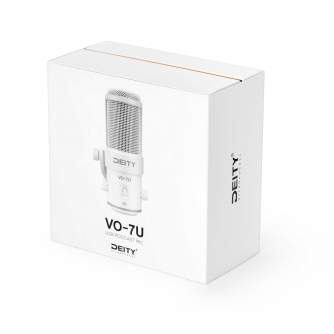 Microphones - Deity VO-7U USB Podcast Streamer Mic (White) RGB ring - quick order from manufacturer