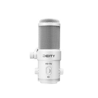Microphones - Deity VO-7U USB Podcast Streamer Mic (White) RGB ring - quick order from manufacturer