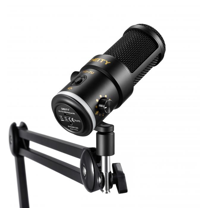 Podkāstu mikrofoni - Deity VO-7U USB Podcast Streamer Kit (Black) RGB ring includes a Boom Arm - perc šodien veikalā un ar piegādi