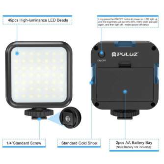 LED Lampas kamerai - Puluz 49 LED 3W Video Splicing Fill Light for Came - ātri pasūtīt no ražotāja