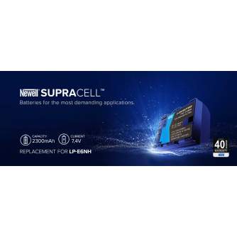 Kameru akumulatori - Newell SupraCell Battery replacement LP-E6NH - купить сегодня в магазине и с доставкой