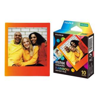 Картриджи для инстакамер - Colorfilm instax SQUARE GLOSSY RAINBOW (10PK) - купить сегодня в магазине и с доставкой