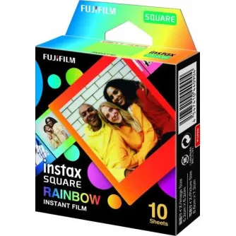 Instantkameru filmiņas - Colorfilm instax SQUARE GLOSSY RAINBOW (10PK) - perc šodien veikalā un ar piegādi