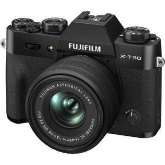Bezspoguļa kameras - Fujifilm X-T30 II 15-45mm Black kit mirrorless APS-C kamera (new LCD, latest software) - ātri pasūtīt no ražotāja