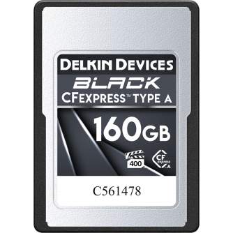 Atmiņas kartes - DELKIN CFEXPRESS BLACK -VPG400- 160GB (TYPE A) DCFXABLK160 - ātri pasūtīt no ražotāja