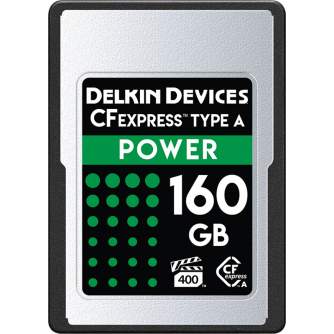 Atmiņas kartes - DELKIN CFEXPRESS POWER -VPG400- 160GB (TYPE A) DCFXAPWR160 - ātri pasūtīt no ražotāja