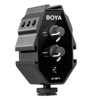 Audio Mikserpulti - Boya Audio Adapter BY-MP4 for Smartphone, DSLR Cameras, Camcorders - ātri pasūtīt no ražotāja