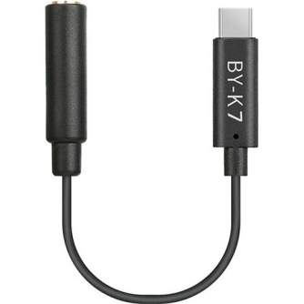 Аудио кабели, адаптеры - Boya Universal Adapter BY-K7 3.5mm TRS to USB-C for DJI Osmo Action - купить сегодня в магазине и с дос