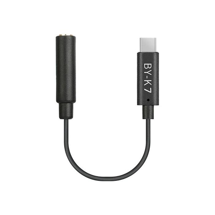 Audio cables, adapters - Boya Universal Adapter BY-K7 3.5mm TRS to USB-C for DJI Osmo Action - buy today in store and with delivery