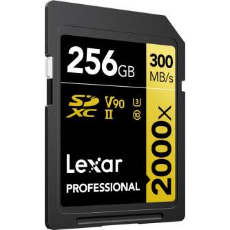 Memory Cards - LEXAR PRO 2000X SDHC/SDXC UHS-II U3(V90) R300/W260 (W/O CARDREADER) 256GB LSD2000256G-BNNNG - buy today in store and with delivery