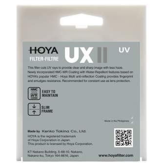 UV aizsargfiltri - Hoya Filters Hoya filter UX II UV 62mm - ātri pasūtīt no ražotāja