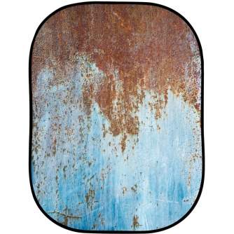 Backgrounds - Manfrotto background Urban Collapsible 1.5x2.1m, rusty metal / plaster wall (LL 5713) LL LB5713 - quick order from manufacturer
