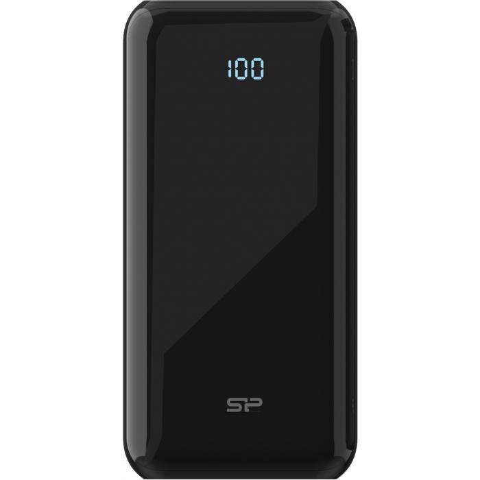 Portatīvie akumulatori - Silicon Power power bank QS28 20000 mAh, black SP20KMAPBKQS280K - купить сегодня в магазине и с доставк