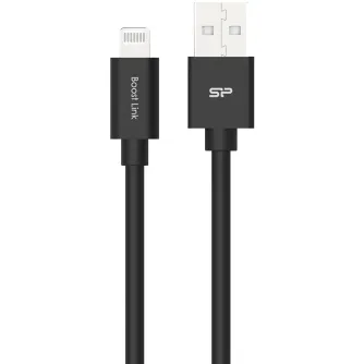 Cables - Silicon Power cable USB - Lightning Boost Link 1m, black SP1M0ASYLK15AL1K - quick order from manufacturer