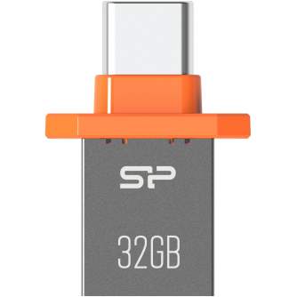 Zibatmiņas - Silicon Power flash drive 32GB Mobile C21, orange SP032GBUC3C21V1O - ātri pasūtīt no ražotāja