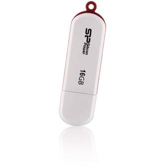 Zibatmiņas - Silicon Power flash drive 16GB LuxMini 320, white SP016GBUF2320V1W - ātri pasūtīt no ražotāja