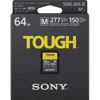 Atmiņas kartes - Sony memory card SDXC 64GB M Tough UHS-II C10 U3 V60 SFM64T.SYM - ātri pasūtīt no ražotāja