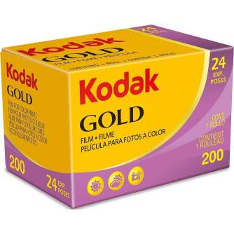 Foto filmiņas - KODAK 135 GOLD 200-24X1 krāsaina 35mm filmiņa 24 kadri kastītē - perc šodien veikalā un ar piegādi