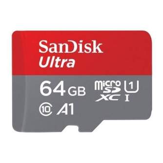 Sandisk memory card microSDXC 64GB Ultra 120MB/s + adapter SDSQUA4-064G-GN6IA