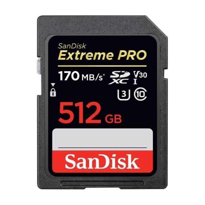 Memory Cards - SanDisk memory card SDXC 512GB Extreme Pro V30 U3 SDSDXXY-512G-GN4IN - quick order from manufacturer
