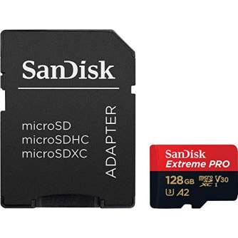 Карты памяти - SanDisk memory card microSDXC 128GB Extreme Pro A2 + adapter SDSQXCY-128G-GN6MA - быстрый заказ от производителя